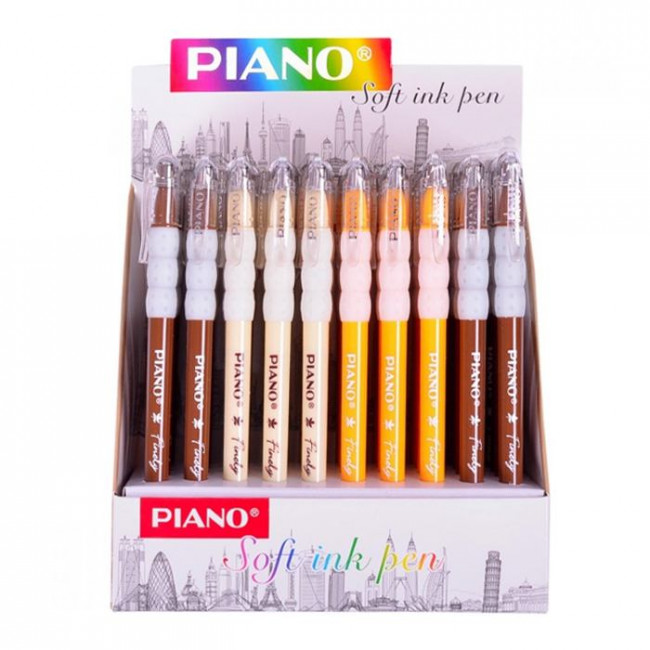 Ручка шариковая 0,5мм синяя "Piano Finely", на масляной основе, цвет корпуса ассорти, PIANO/PT-271 (50)