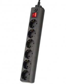 Сетевой фильтр "POWER+", 5,0м, 6 розеток, черный (PF-PP-6/5,0-B), Perfeo Сетевой фильтр "POWER+", 5,0м, 6 розеток, черный (PF-PP-6/5,0-B), Perfeo