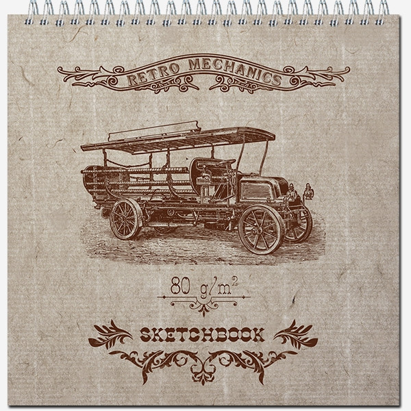 Блокнот-скетчбук 190х190мм 60л QUADRO BIG гребень, Полином/2760 (20)