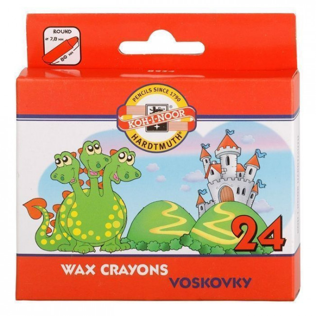 Мелки воковые 24цв "Dragon 8231", круглые, Koh-I-Noor/8234024005KS Мелки воковые 24цв "Dragon 8231", круглые, Koh-I-Noor/8234024005KS