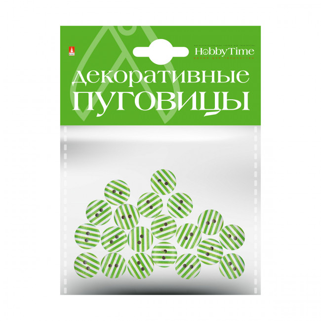 Декоративные пуговицы d 15мм "Полоски", BV/2-179/02