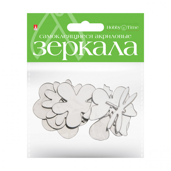 Зеркала "Цветочная фантазия" акриловые для декорирования, самоклеящиеся, 8шт, №7, BV/2-472/07