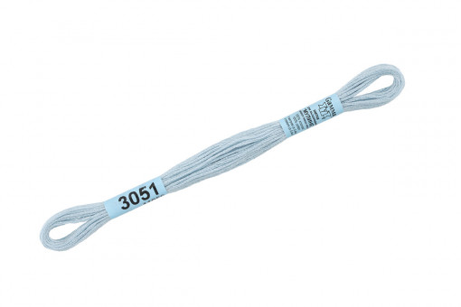 Нитки для вышивания "Gamma"    мулине  ( 0820-3070 )  100% хлопок     8 м №3051 бл.серо-голубой