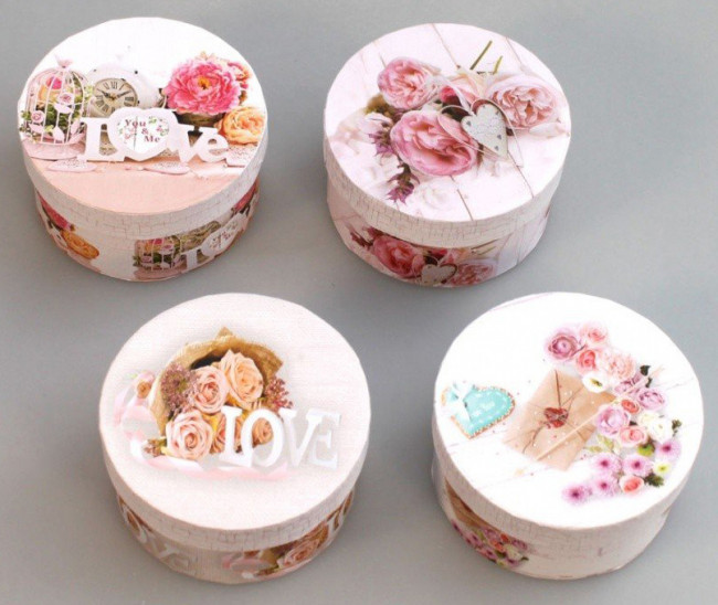 Коробка "Цилиндр" Букеты 10,5х6см S139-SY230