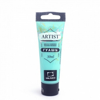 Гуашь Малевичъ, бирюзовая светлая, туба 30 мл 621034 Гуашь Малевичъ, бирюзовая светлая, туба 30 мл 621034