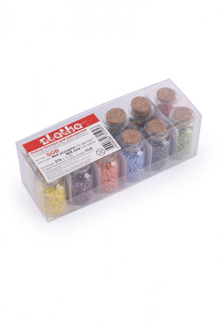 Набор бисера для рукоделия ассорти мат.крашен.бензиновый, Zlatka/ SGB №4