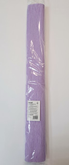 Бумага крепированная СИРЕНЕВАЯ 50х250 см, плотность 70 г/м2, коэффициент растяжения 100%, ОПП-упаковка, Mazari