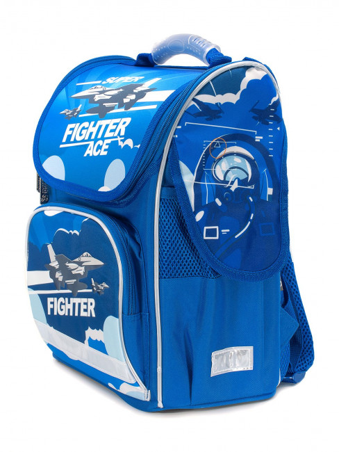 Рюкзак Schoolformat BASIC AIR FIGHTER 15 л синий 38х28х16 см жестк. каркас 1 секц. молния д/мальчиков