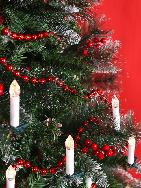 Бусы 1,4м красные "Волшебный праздник" на ёлку, MILAND/НУ-0065