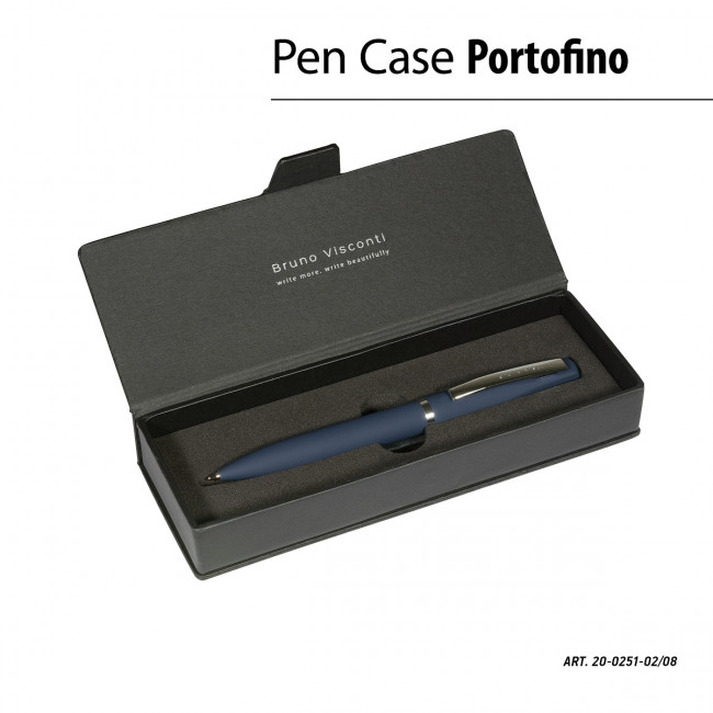 Ручка автоматическая 1,0мм синяя «Portofino», в футляре, синий корпус, BV/20-0251-02/08