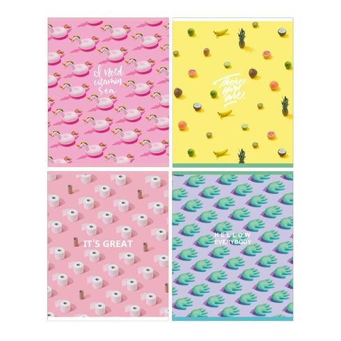 Тетрадь общая А5 скоба 48л. одна линия "Всем привет!" (ассорти) BG Тетрадь общая А5 скоба 48л. одна линия "Всем привет!" (ассорти) BG