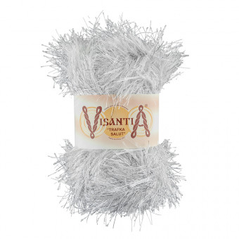 Пряжа VISANTIA "TRAFKA SALUT"   80% полиэстер, 20% люрекс   . х  200 г  90 м ± 4 м №0065 БЕЛЫЙ с люрексом под серебро "TRAFKA SALUT" Пряжа VISANTIA "TRAFKA SALUT"   80% полиэстер, 20% люрекс   . х  200 г  90 м ± 4 м №0065 БЕЛЫЙ с люрексом под серебро "TRAFKA SALUT"