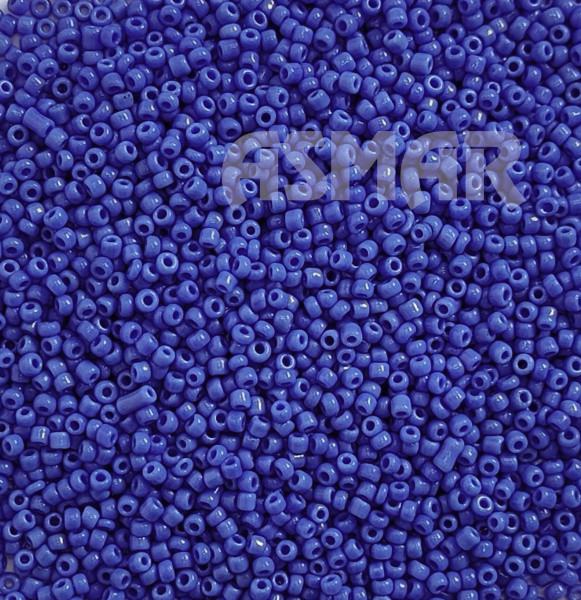 Бисер "ASMAR" размер №12, вес: 50 г, синий глянцевый, непрозрачный Бисер "ASMAR" размер №12, вес: 50 г, синий глянцевый, непрозрачный