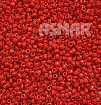 Бисер "ASMAR" размер №8, вес: 450 г, красный глянцевый, непрозрачный