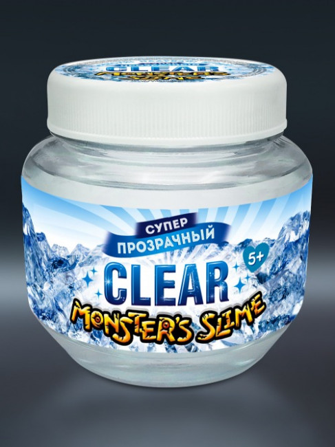 Слайм 250мл "Monster's Slime" прозрачный, SL065