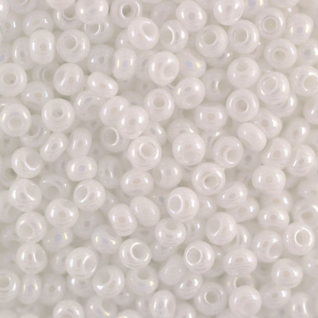 Бисер "ASMAR" размер №8, вес: 450 г, белый хамелеон