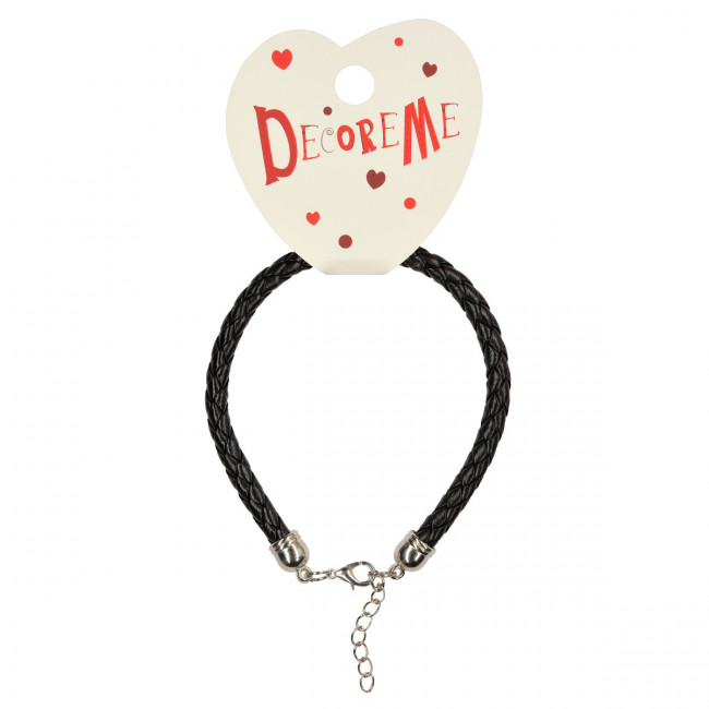 Шнурок d 5мм 21см из экокожи, плетеный с застежкой, BV/2-155/16 (10)