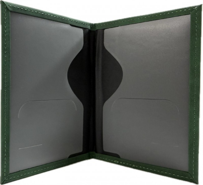 Обложка на паспорт WENZER OFFiCE, РФ Паспорт, зелёная, эко кожа