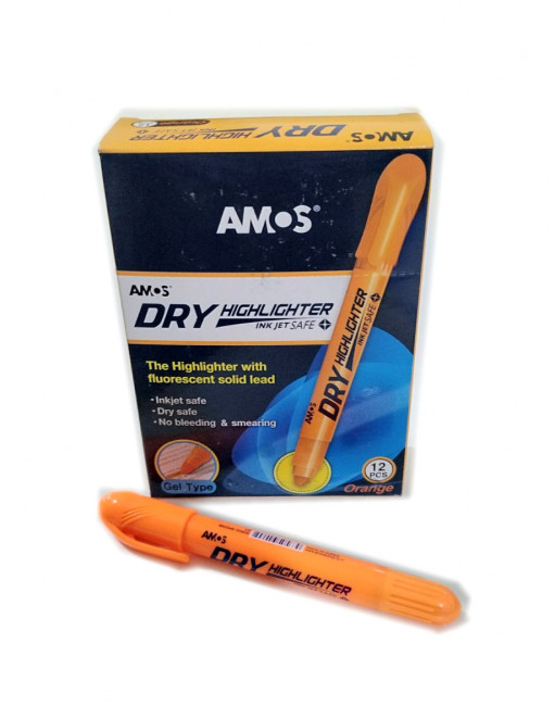 Сухой текстовыделитель "Amos" оранжевый (12/96)