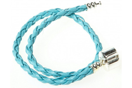 Браслет плетеный 23 см, №08, бирюзовый, Zlatka/RBL-02 №08