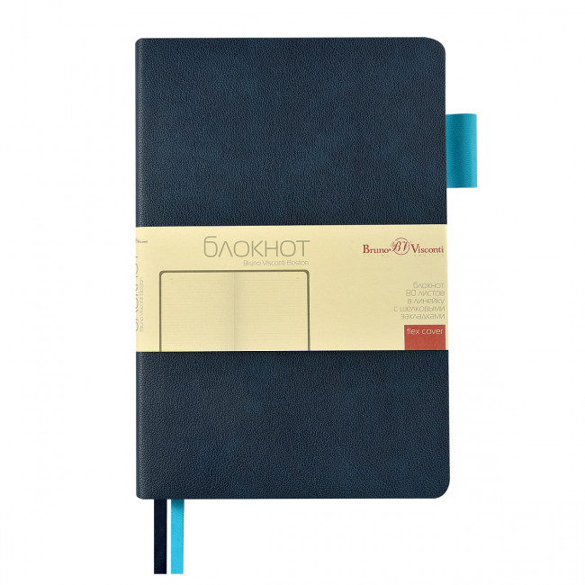 Бизнес - блокнот А5 80л линия "Boston", темно-синий, BV/3-700/05 (20)