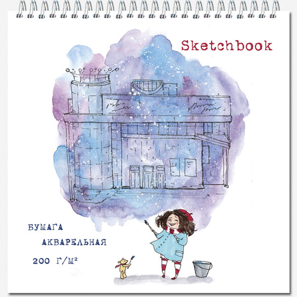 Блокнот-скетчбук 190*190мм 20л QUADRO BIG AQUARELLE на гребне, Полином/2749/871120 (20) Блокнот-скетчбук 190*190мм 20л QUADRO BIG AQUARELLE на гребне, Полином/2749/871120 (20)