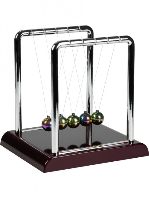 Маятник Шары Ньютона на бордовой подставке, 18*14.5*17.5 см Т-1568
