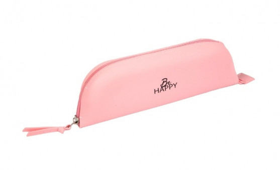 Пенал "deVENTE. Be Happy" 21x7,5x3,5 см, треугольный, силиконовый, на молнии, в пластиковой коробке с европодвесом, пастельный розовый, deVENTE Пенал "deVENTE. Be Happy" 21x7,5x3,5 см, треугольный, силиконовый, на молнии, в пластиковой коробке с европодвесом, пастельный розовый, deVENTE