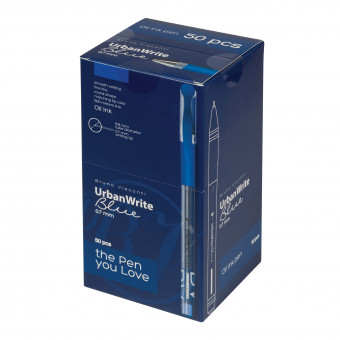 Ручка шариковая 0,7мм синяя «UrbanWrite», на масляной основе, BV/20-0318/01 (50) Ручка шариковая 0,7мм синяя «UrbanWrite», на масляной основе, BV/20-0318/01 (50)