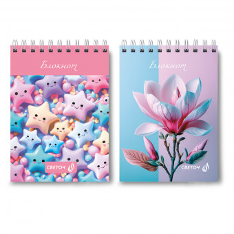 Блокнот А6 60л клетка "Умиление", на гребне, Светоч/Б120_01219 (4) Блокнот А6 60л клетка "Умиление", на гребне, Светоч/Б120_01219 (4)