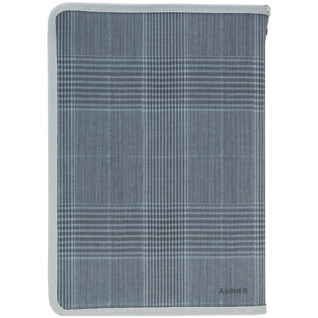 Папка объемная на молнии, А4+, Tartan Gray, AXENT