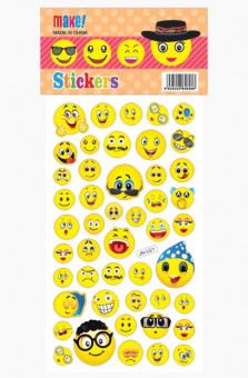 Набор бумажных наклеек 16 x 9см, "Emoji" для творчества,объемные, deVENTE/8002129 Набор бумажных наклеек 16 x 9см, "Emoji" для творчества,объемные, deVENTE/8002129