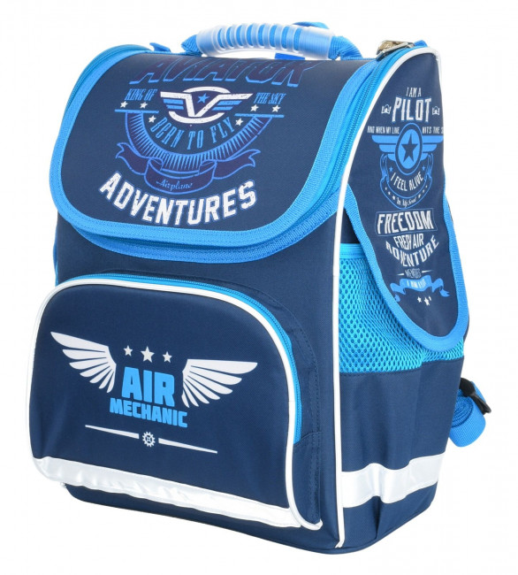 Рюкзак Schoolformat BASIC AVIATOR 17 л синий 38х28х16 см жестк. каркас 1 отд. молния д/мальчиков Рюкзак Schoolformat BASIC AVIATOR 17 л синий 38х28х16 см жестк. каркас 1 отд. молния д/мальчиков