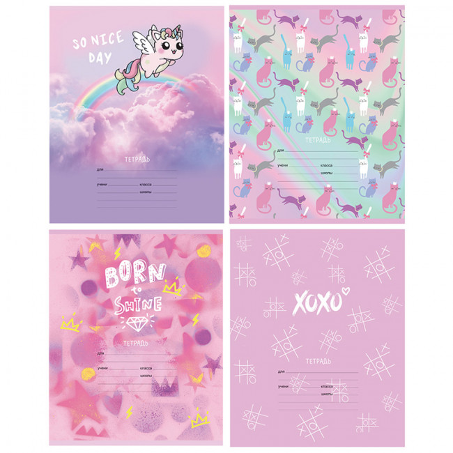 Тетрадь 12л., клетка BG "Фея", эконом, (16/160) BG