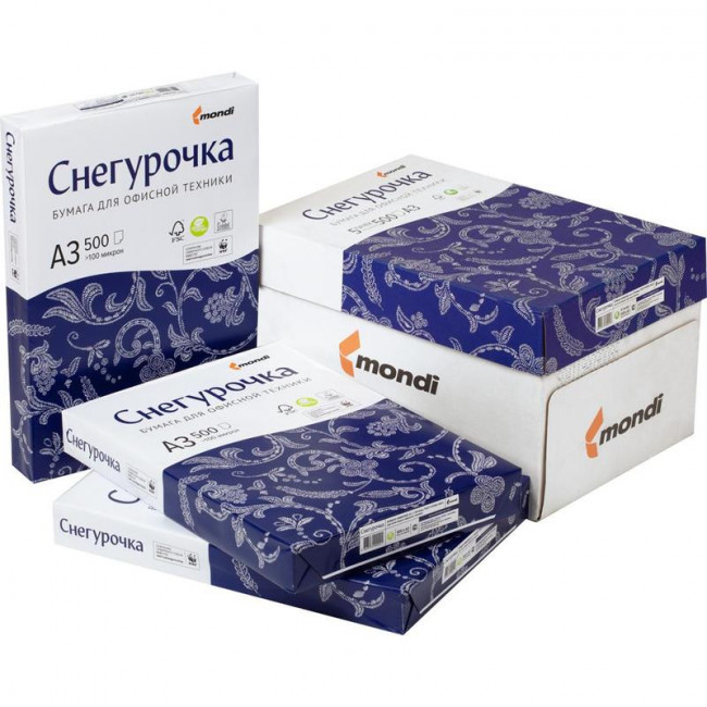 Бумага для офисной техники Снегурочка Mondi  (А3, марка C, 80 г/кв.м, 500 листов)
