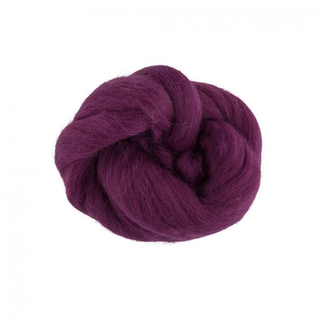 Шерсть для валяния 50г 100% полутонкая шерсть,  фиолетовый, Gamma/TFS-050 №0262