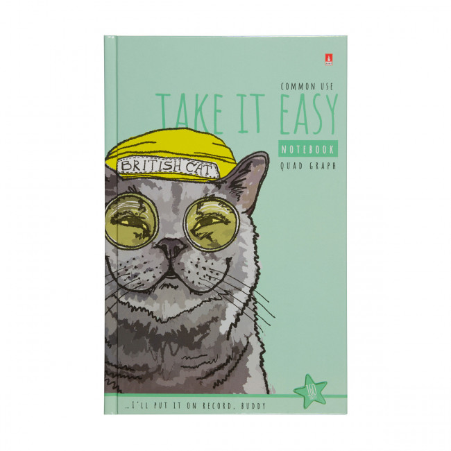 Блокнот А5 160л клетка "Easy life. Коты", сшивка, BV/3-160-074/29 (16)