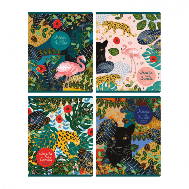 Тетрадь 60 клетка "Tropic image" скрепка, BG/Т5ск60_тгф 10393 (4/16)