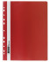 Скоросшиватель А4 140/180мкм пластиковый с перфорацией, красный, BRAUBERG/226582 (10)