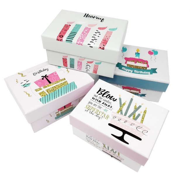 Коробка подарочная ПРЯМОУГОЛЬНИК "Happy Birthday" S114-SY409