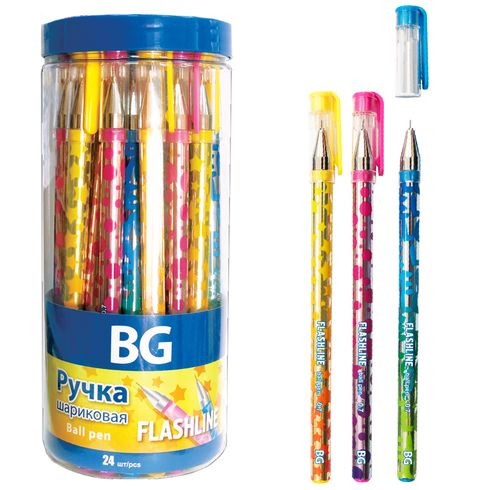Ручка шариковая 0.7 мм "FLASHLINE", синий, пластиковая туба BG (24/576)