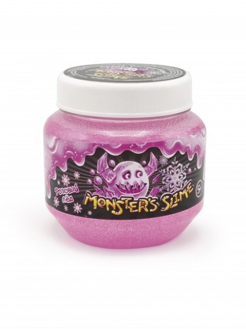 Слайм 250мл "Monster's Slime" розовый лед, SCB003