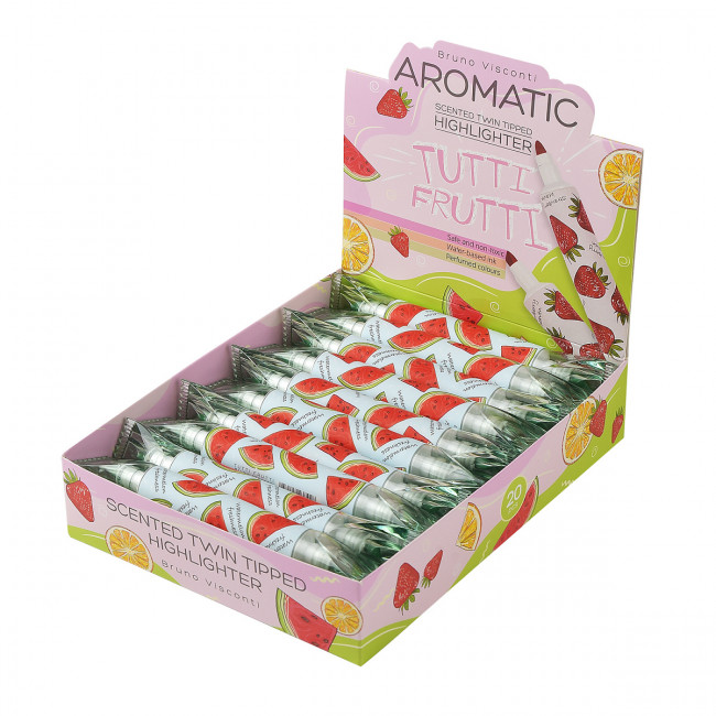 Текстовыделитель "Tutti frutti" с запахом арбуза, зелёный, BV/22-0145 (20)