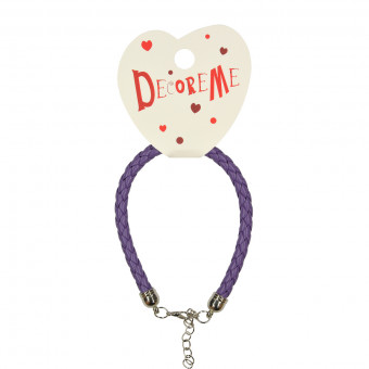 Шнурок d 5мм 21см из экокожи, плетеный с застежкой, BV/2-155/18 (10)