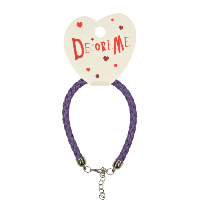 Шнурок d 5мм 21см из экокожи, плетеный с застежкой, BV/2-155/18 (10)