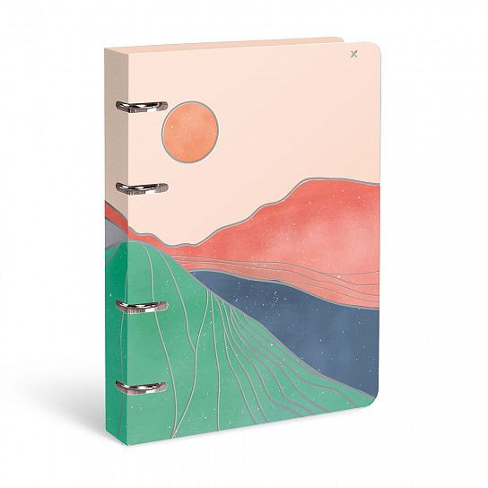 Тетрадь А5 120л клетка, на кольцах, со см. блоком, GORGEOUS HILL LOREX/ LXNBCL-GH (10)