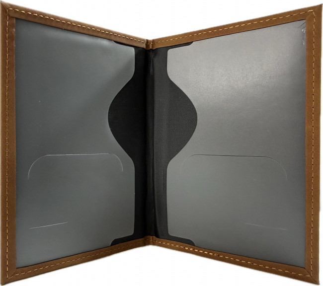 Обложка на паспорт WENZER OFFiCE, РФ Паспорт, коричневая, эко кожа