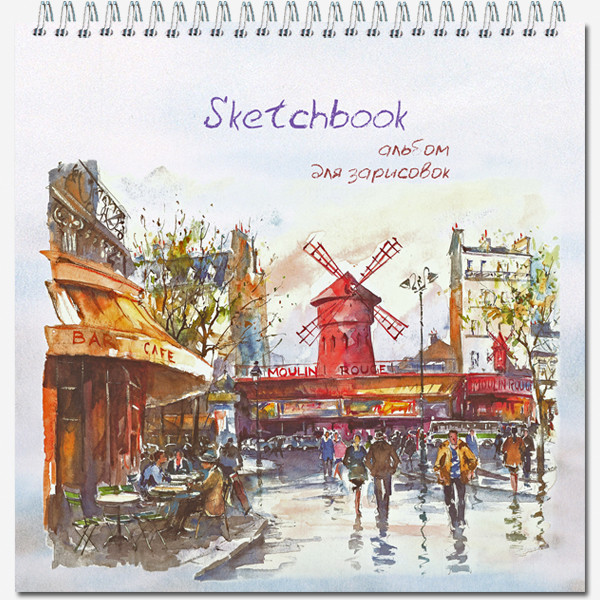 Блокнот-скетчбук 190х190мм 60л "QUADRO BIG CRAFT" гребень, Полином/2611 (20)