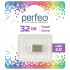 Флеш накопитель (память) USB 2.0, 32GB, цвет металл, Perfeo/PF-M05MS032