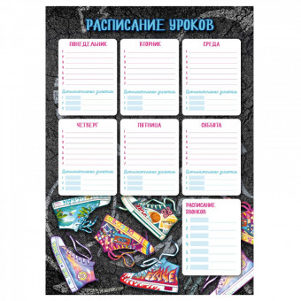 Расписание уроков А3 "Кеды", Феникс/63559
